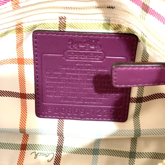 COACH Brown/Purple Small Shoulder Bag - Picture 15 of 16